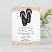 Cartes d'invitation pour une fête sur la plage ave (Debout devant)