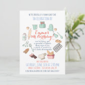 Cartes d'invitation pour une fête sur le thème de  (Debout devant)