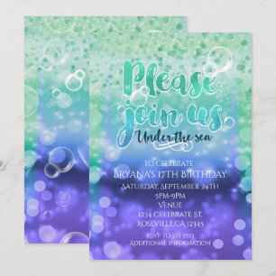 Cartes d'invitation pour une fête tropicale sous l