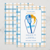 Cartes d'invitation pour une partie de crosse (Devant / Derrière)