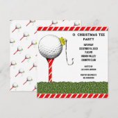 Cartes d'invitation pour une partie de golf (Devant / Derrière)