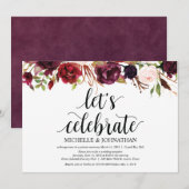 Cartes d'invitation pour une réception de mariage (Devant / Derrière)