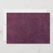 Cartes d'invitation pour une réception de mariage (Dos)