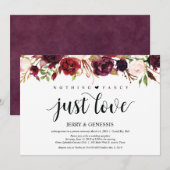 Cartes d'invitation pour une réception de mariage (Devant / Derrière)
