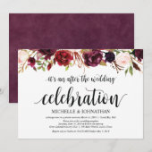 Cartes d'invitation pour une réception de mariage  (Devant / Derrière)