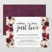 Cartes d'invitation pour une réception de mariage  (Devant / Derrière)