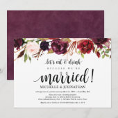 Cartes d'invitation pour une réception de noces ch (Devant / Derrière)