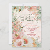 Cartes d'invitation pour une soirée à thème floral (Devant)