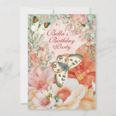 Cartes d'invitation pour une soirée à thème floral (Dos)