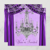 Cartes d'invitation pour une soirée au lustre viol (Devant / Derrière)
