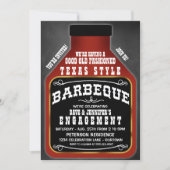 Cartes d'invitation pour une soirée BBQ à la texan (Devant)