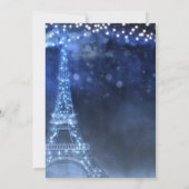 Cartes d'invitation pour une soirée bleue enchanté (Dos)