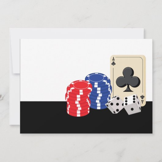 Cartes d'invitation pour une soirée casino (Devant)