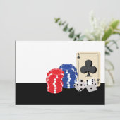 Cartes d'invitation pour une soirée casino (Debout devant)