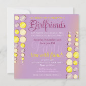 Cartes d'invitation pour une soirée dansante entre (Dos)