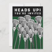 Cartes d'invitation pour une soirée de crosse (Devant)