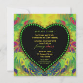 Cartes d'invitation pour une soirée de dîner d'amo (Dos)