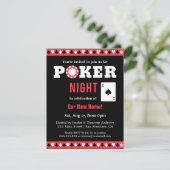 Cartes d'invitation pour une soirée de jeu de poke (Debout devant)