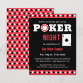 Cartes d'invitation pour une soirée de jeu de poke (Devant / Derrière)