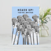 Cartes d'invitation pour une soirée de lacrosse d' (Debout devant)