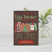 Cartes d'invitation pour une soirée de Noël avec u (Debout devant)