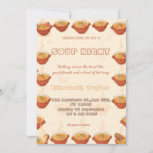 Cartes d'invitation pour une soirée de soupe (Devant)