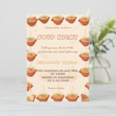 Cartes d'invitation pour une soirée de soupe (Debout devant)