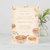 Cartes d'invitation pour une soirée de soupe (Debout devant)