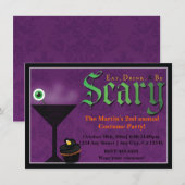 Cartes d'invitation pour une soirée d'Halloween Ma (Devant / Derrière)