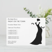 Cartes d'invitation pour une soirée en ville (Debout devant)