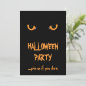 Cartes d'invitation pour une soirée Halloween Chat (Debout devant)
