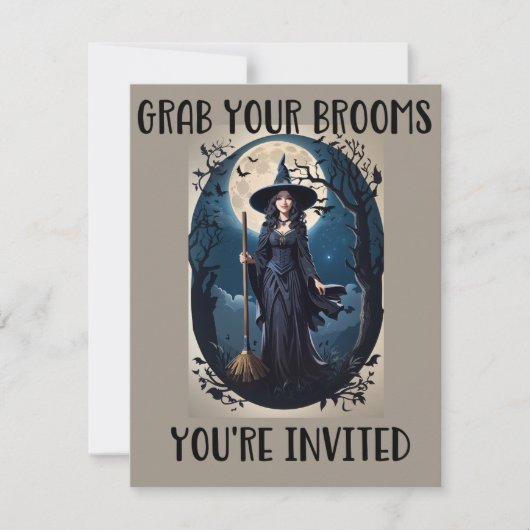 Cartes d'invitation pour une soirée Halloween « Pr (Devant)