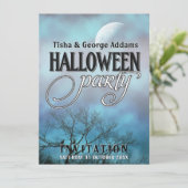 Cartes d'invitation pour une soirée Halloween sous (Debout devant)