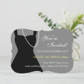 Cartes d'invitation pour une soirée petite robe no (Debout devant)