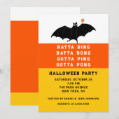Cartes d'invitation pour une soirée ping-pong Hall (Devant / Derrière)