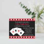 Cartes d'invitation pour une soirée poker de penda (Debout devant)