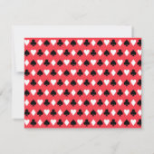 Cartes d'invitation pour une soirée poker de penda (Dos)