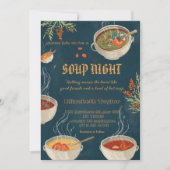 Cartes d'invitation pour une soirée soupe (Devant)