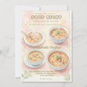 Cartes d'invitation pour une soirée soupe (Devant)