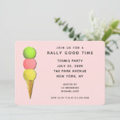 Cartes d'invitation pour une soirée tennis (Debout devant)