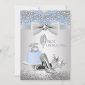 Cartes d'invitation Princesse pour Quinceañera Ble (Devant)