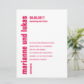 Cartes d'invitation puristes (Debout devant)