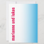 Cartes d'invitation puristes (Dos)