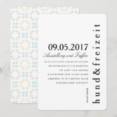 Cartes d'invitation puristes (Devant / Derrière)