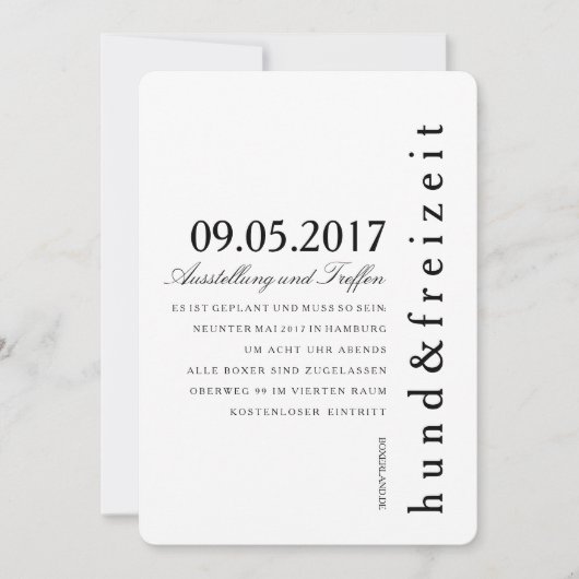 Cartes d'invitation puristes (Devant)