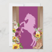 Cartes d'invitation Quinceanera Charro Floral Rust (Dos)