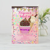 Cartes d'invitation Raining Sprinkles Candy Land p (Debout devant)