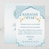 Cartes d'invitation Ramadan Mubarak – Iftar de fam (Devant / Derrière)