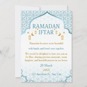 Cartes d'invitation Ramadan Mubarak – Iftar de fam