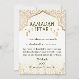 Cartes d'invitation Ramadan Mubarak – Iftar de fam